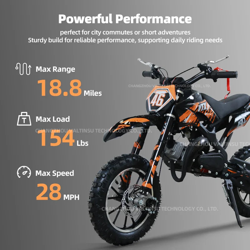 Two-Stroke Mini Gasoline Motorcycle