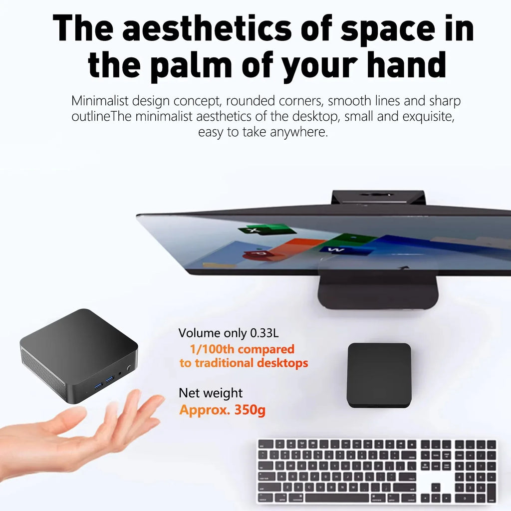 MINI PC Windows 11 Intel Core i9 10980HK 32GB RAM 1/2TB SSD WIFI 6 BT5.2 4K HD Mini Gaming Office Study Pc With 3-screen display